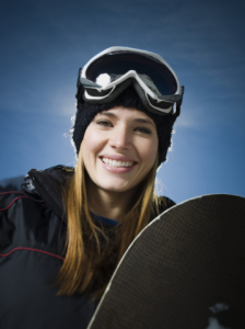 Woman snowboard Getty