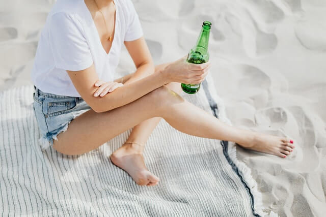 woman drinking alcohol