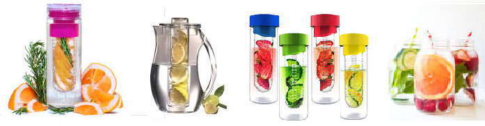 Fruit infused water bottles