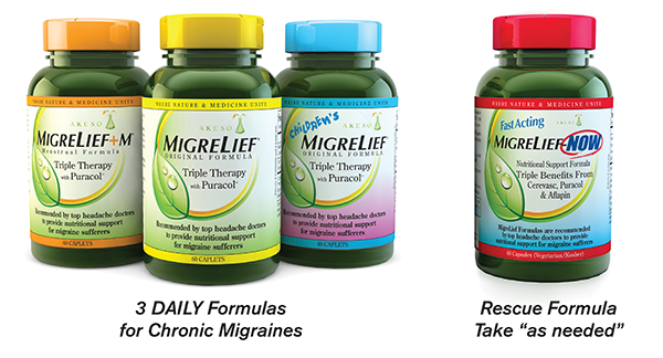 COUPON CODE MIGFREE4 for $4 off MigreLief Supplements at MigreLief.com