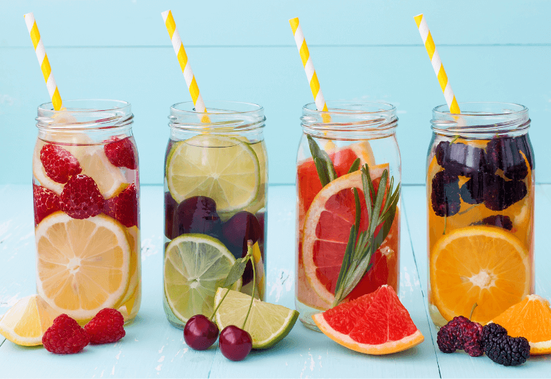 Fruit infused water jars