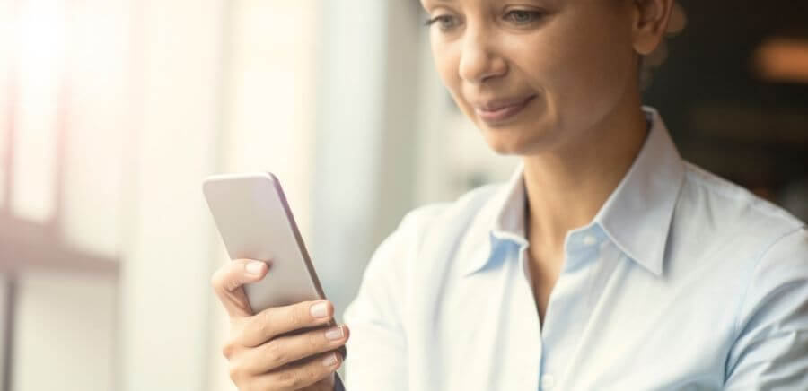 Woman distracted on iphone