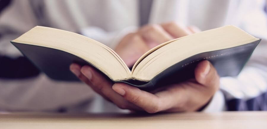 Man reading a book