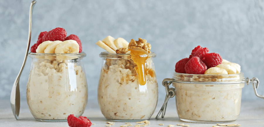 Overnight oats in jars