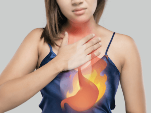 Woman with Acid Reflux