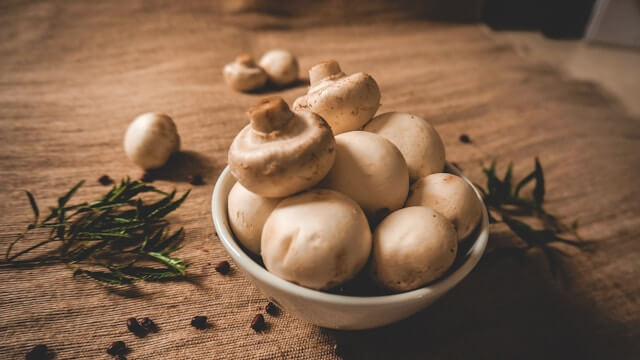 a bowl of mushrooms