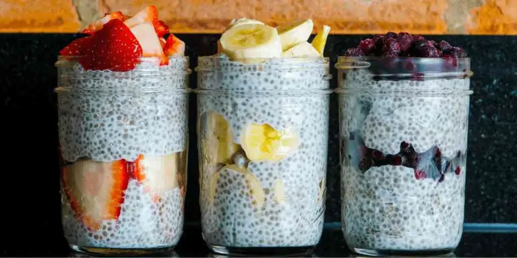 Chia pudding with fruit